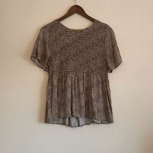 Cheetah Peplum Babydoll Top